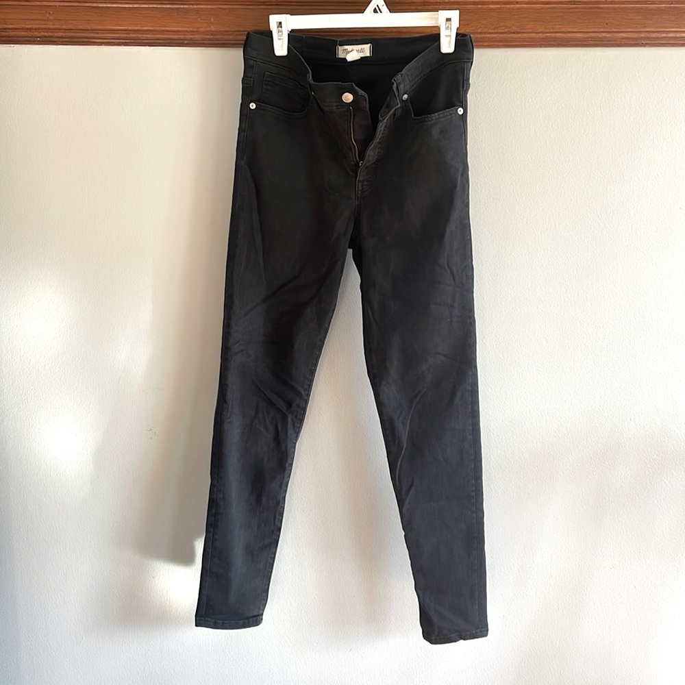 Madewell mid-ride solid black jeans